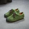 Johnature Vintage Rindsleder Vielseitige Loafer mit weicher Sohle Leichte flache Schuhe für Pendlerinnen