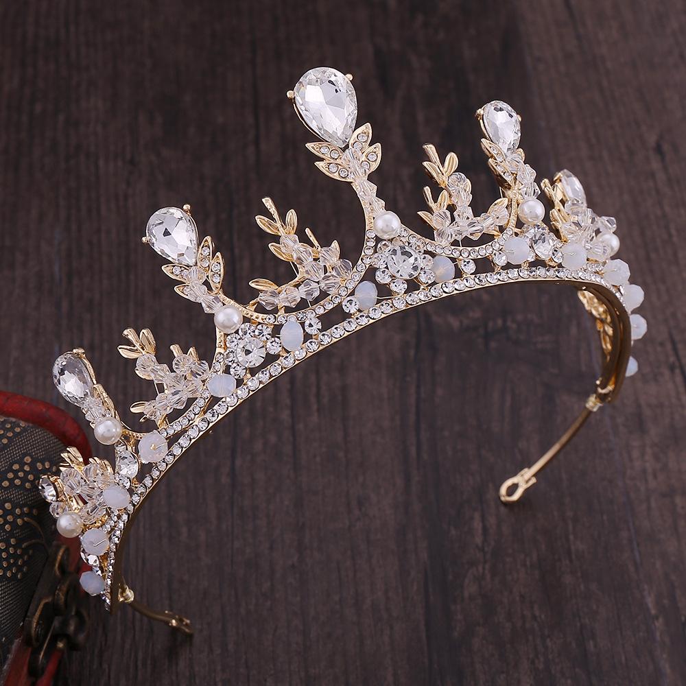 

Классическая тиара, свадебный венец ручной работы в виде колоса пшеницы, изысканная корейская повязка на голову, инкрустированная стразами