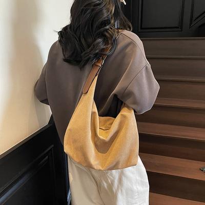 Large Capacity Canvas Bag Women's All-match Underarm Bag Shoulder Crossbody Bag