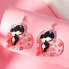 Mother's Day Heart Design Acrylic Letter Earrings
