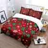 Gingerbread Holiday Pattern Bedding Set (1 duvet cover, 2 pillowcases, duvet not included)