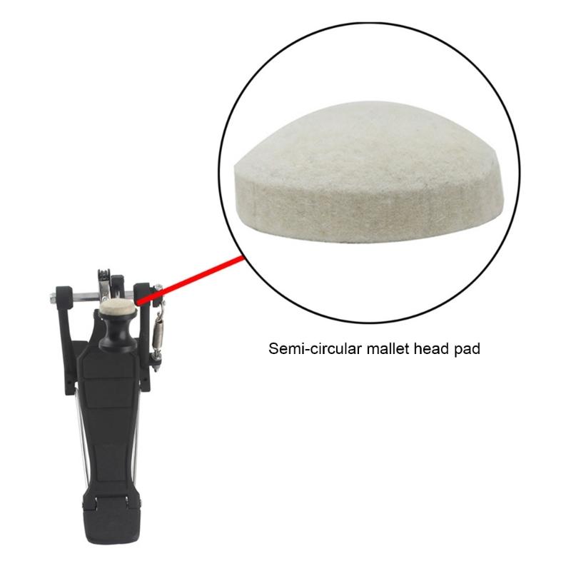 Felt Drum Beater Pedal Mallet Drum Percussion Drum Head Drum Practice Drum Pad