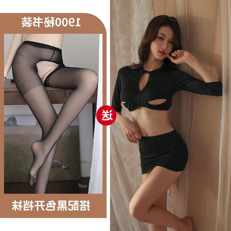 Sexy Uniform Seduction Secretary Hip Skirt Suit New Sexy Tight Women's Lingerie Cosplay Cross-leakage