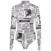 Womens Fashion Zebra Print Jumpsuit Long Sleeve High Stretch Milk Silk Bodysuit 2025