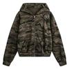 Unisex Kapuzenpullover mit Reißverschluss und Camouflage-Print, Oversized Fit, Freizeitkleidung, für Teenager