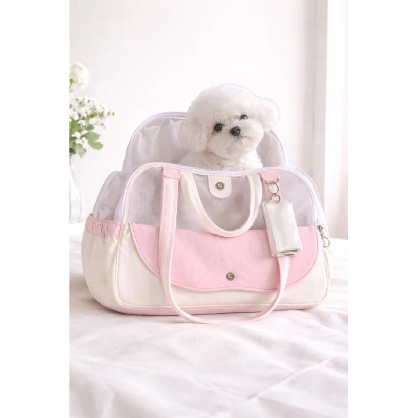Portable Summer Pet Bag with Breathable Mesh and Large Capacity Pet Shoulder Bag Small Animal Carrier