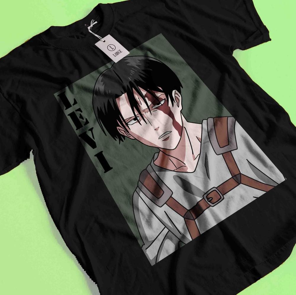 Attack On Titan Skjorte Eren Mikasa T-skjorte Levi T-skjorte AOT Erwin Hange Armin T-skjorte