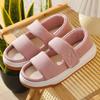 Fashion Summer Home Slippers Thick-soled Sandals Double Straps Wide Sandals Do Not Slip Comfortable Walking Sandals for Men and Women
