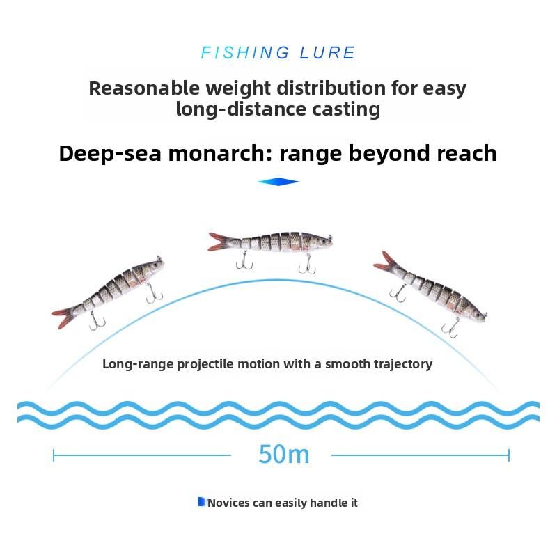 Luya Bait Multi-section Fake Bait, Luya Bait 8-section Multi-section Fish Luya Bait Wholesale Hard Bait