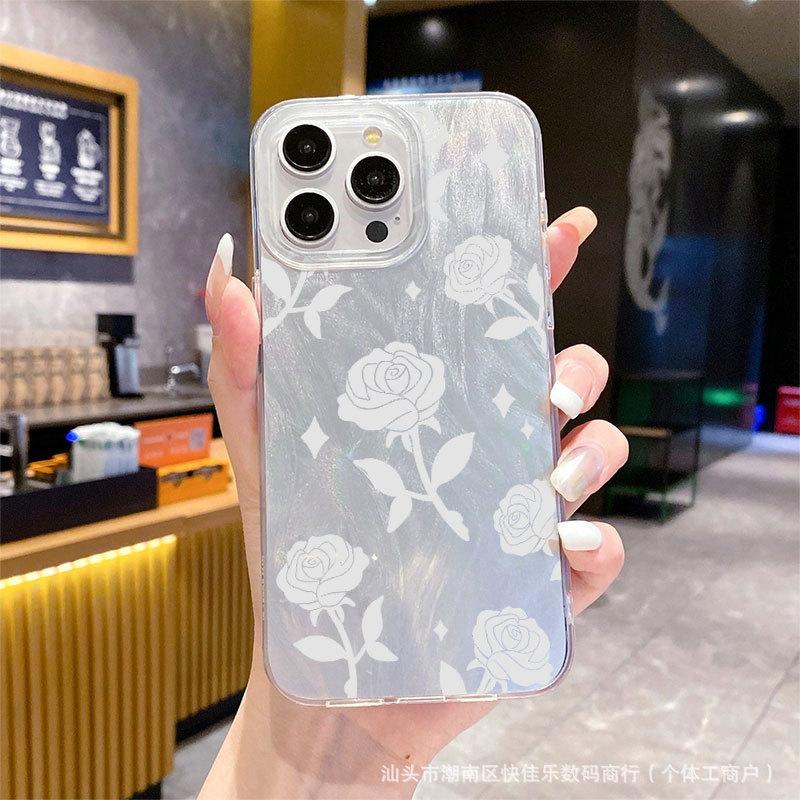Premium Feather Flower for iPhone11/12/13/14/15/16promax Apple 17Pro Phone Case