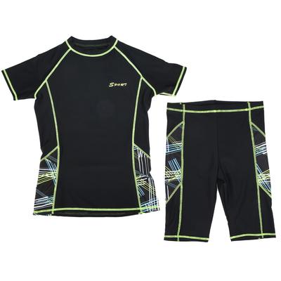 Schwimm Kurzarmshirt mit Shorts 2 Teile Sommer Surfen Tauchanzug für MännerL