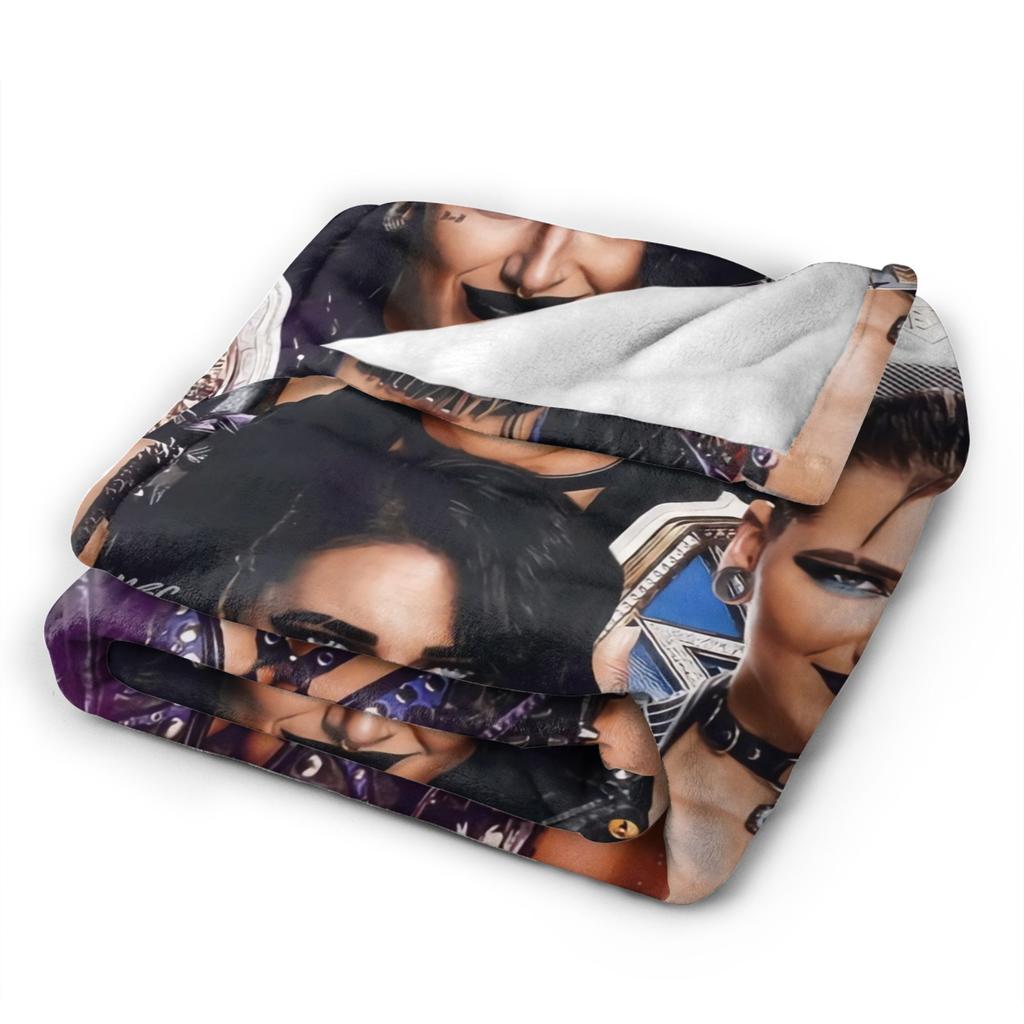 Rhea Ripley Wrestler Decken Warm Weich Neuheit Plüsch Überwurfdecke Für Mädchen Jungen Outdoor Flanell Tagesdecke Bettbezug