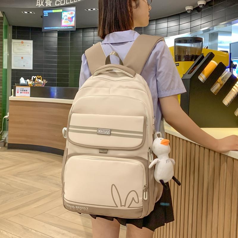 Женский рюкзак большой вместимости нейлоновый водоотталкивающий студенческий цветной — фото 4