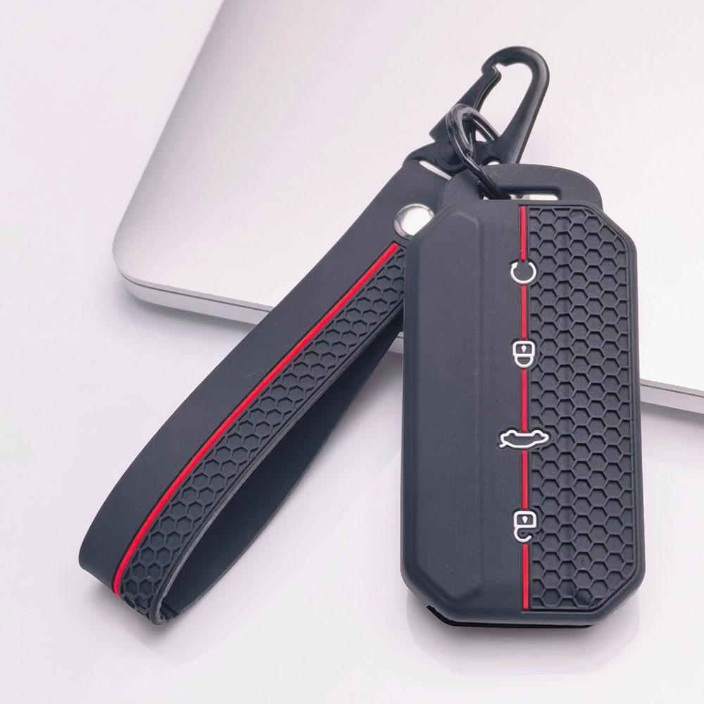 Key Fob Cover for Chery A8 Tiggo Plus with Keychain Anti-Scratch Guard Shockproof Protection Soft Grip Texture Responsive Button Touch