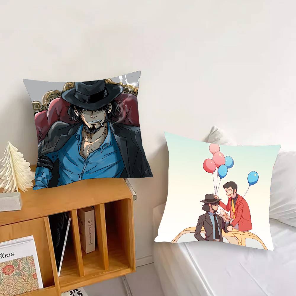 Anime L-Lupin III Pillow Case Sofa Cushion Cover Room Home Decoration