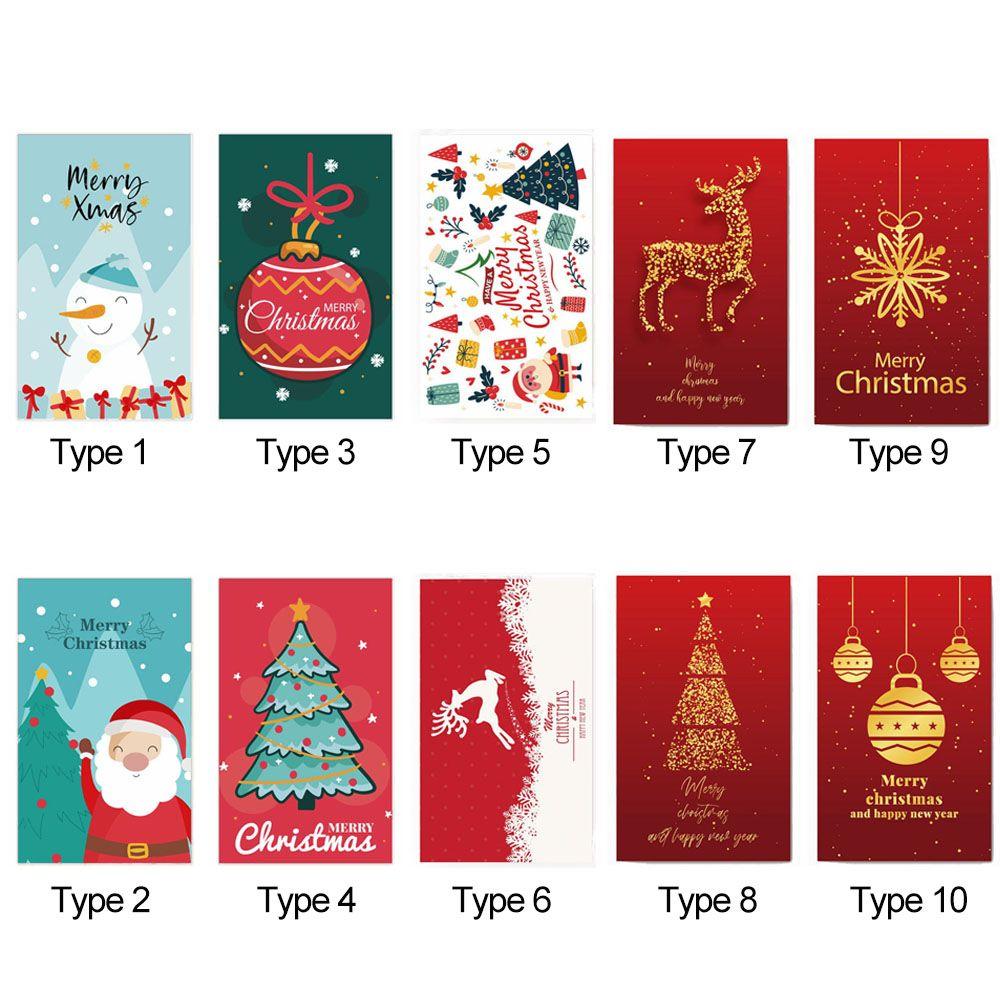 Decor Package Insert Message Note Cards Greeting Postcard Happy New Year Merry Christmas Card