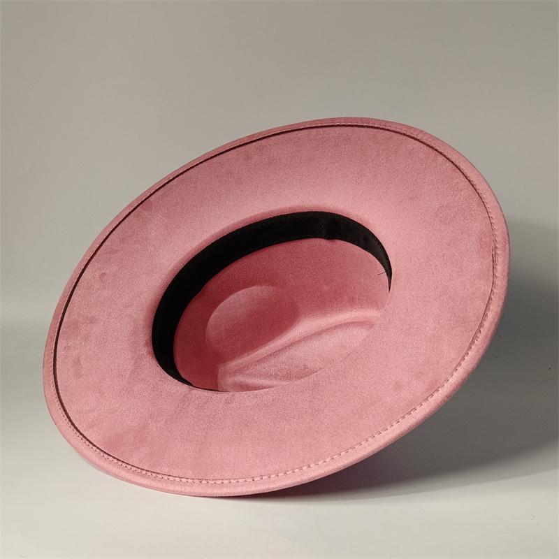 Cappelli Fedora Rancher in Camoscio Vegano Cappelli Vuoti per Burning Cuore Multicolore a Forma di Cappello 9.5cm Ala Unisex Cappello Jazz Cappello da Chiesa