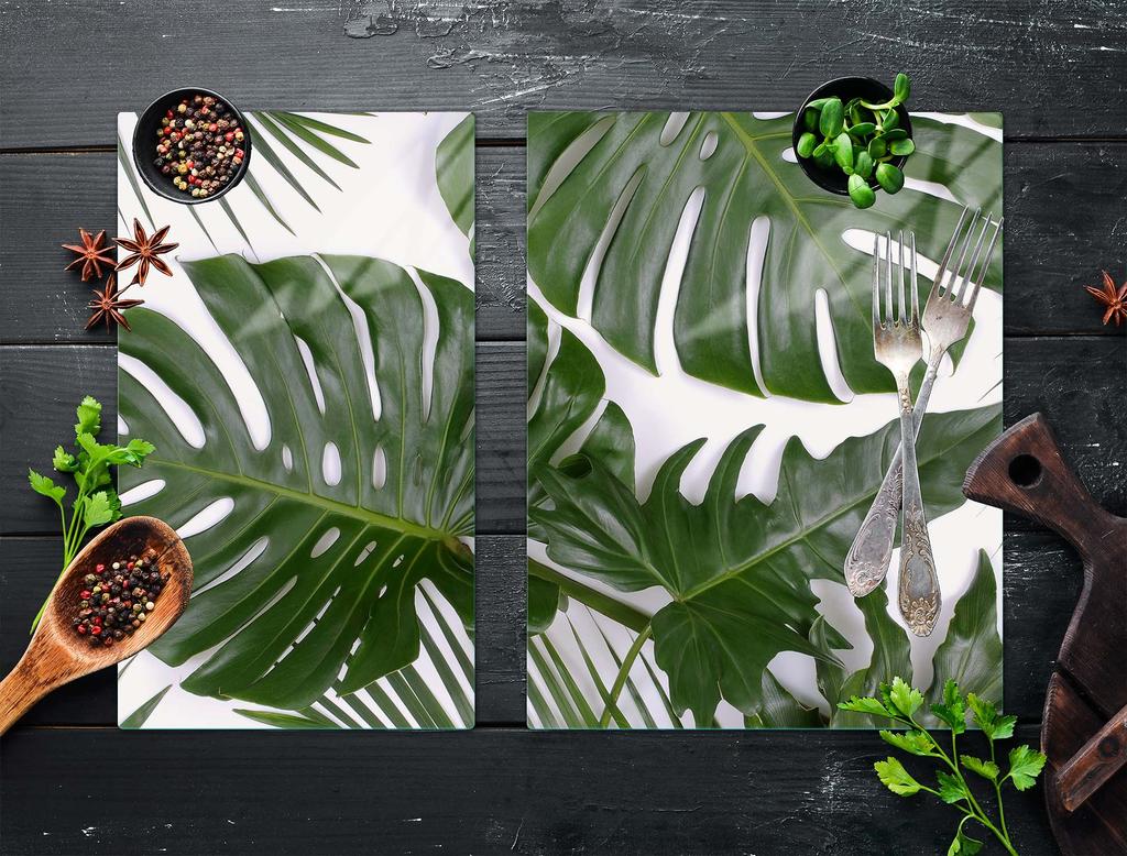 SZKLANA PŁYTA OCHRONNA NA KUCHENKĘ 70x52 MONSTERA