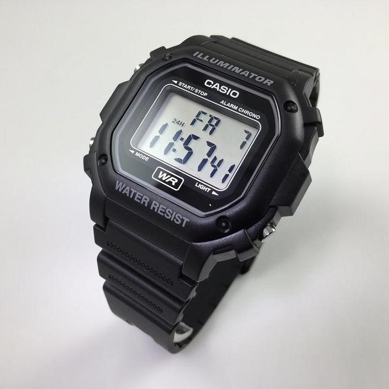Casio Herren JUGEND Schwarze Uhr F108WH-1ACF F108WH-1ACF