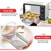 Cookie Sheets for Baking, Stainless Steel Baking Sheet Baking Pan Tray - 12.4 x 10 x 1 Inch, Non Toxic & Healthy, Mirror Finish & Easy Clean,