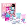Kit Slime Gui Gui - Pacote Duplo Deluxe Brilhante Aromatizado com 2 Slimes Iridescentes Processo DIY de 5 Passos para Personalizar Seu Slime Ultimate Glow-Up Reutilizável
