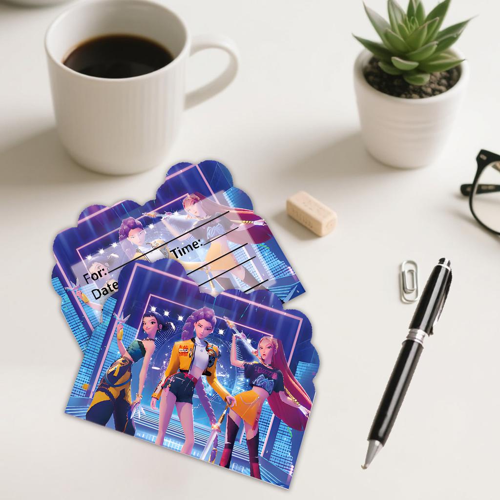 Anime Film Kpop Dämonenjäger Geburtstagsparty Einladungskarte Mini Grußkarte Einseitig Babyparty Geburtstagsparty