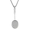Hiphop Badminton Racket Chain For Women Men Stainless Steel Silver Color Sports Simple Fashion Male Man Necklaces Jewelry Gifts