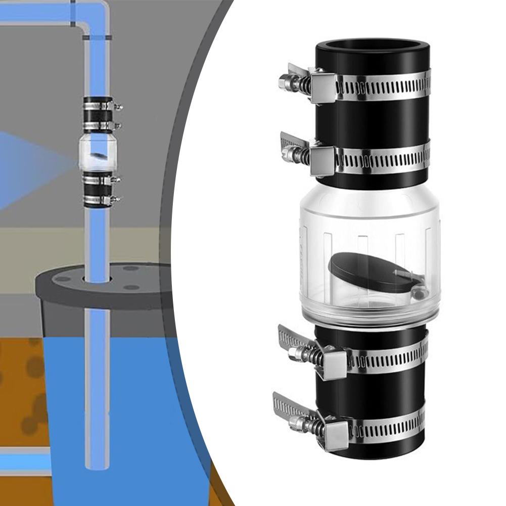 

1PC Sewage Check Valve Silent Sewage Check Valve Features A Spring-loaded Flapper For Various Plumbing Systems Bathroom Parts China Mainland