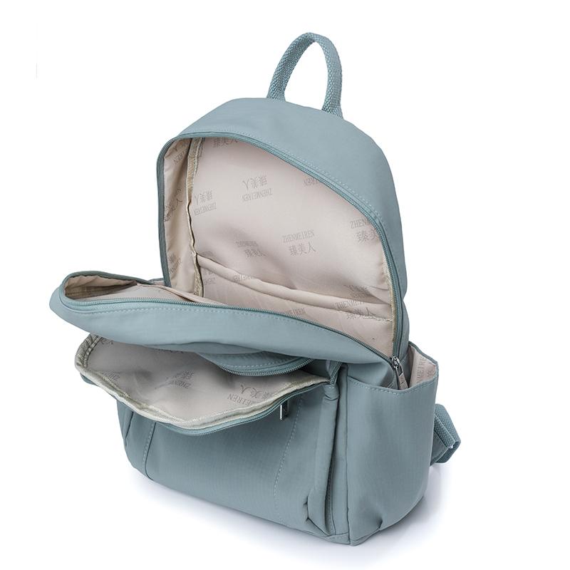 Nylonový dámský batoh Jednobarevný batoh Studentská školní taška