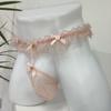 Men's Pink Lace Floral Thong - Flirtatious Transparent T-Back Underwear