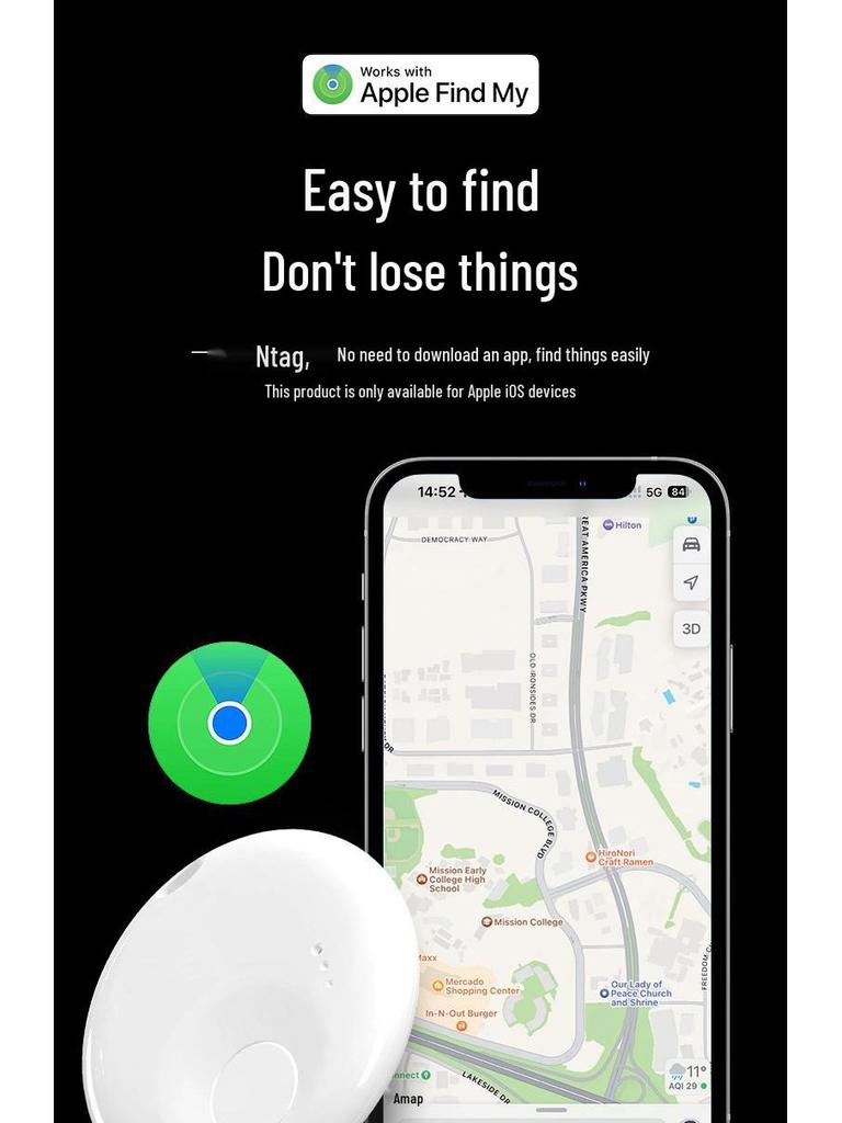 MFI Certified Lightweight Locator for Apple Airtag, Ntag Alternative, Perfect for Kids and Pets