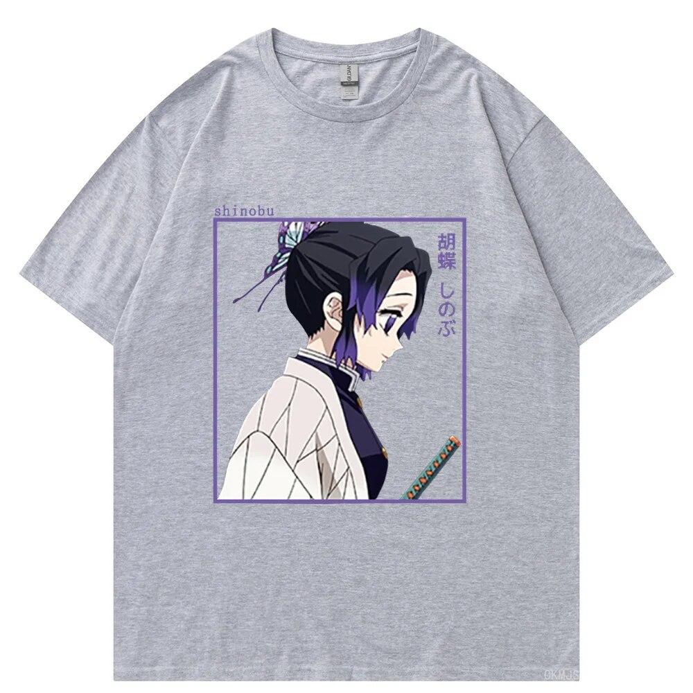 Hot Japanese Anime Demon Cotton T Shirt Unisex Kawaii Kimetsu No Yaiba Graphic Tees Tanjirou Kamado Unisex Tops Funny Tshirt Unisex