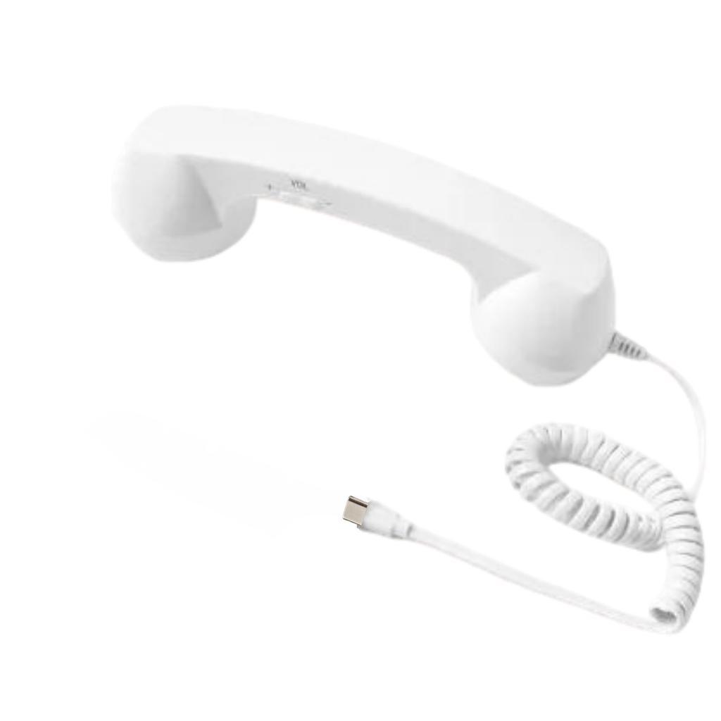 Type-C Retro Telephone Landline Handle Receiver, Bluetooth Telephone Handset For Mobile Phone, Vintage Wired Plug In Handhe 1m