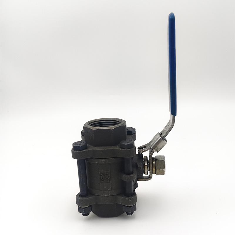 Carbon Steel High-Temperature Threaded Ball Valve - Three-Piece, Manual, High-Pressure, Butt Weld Pipeline Switch