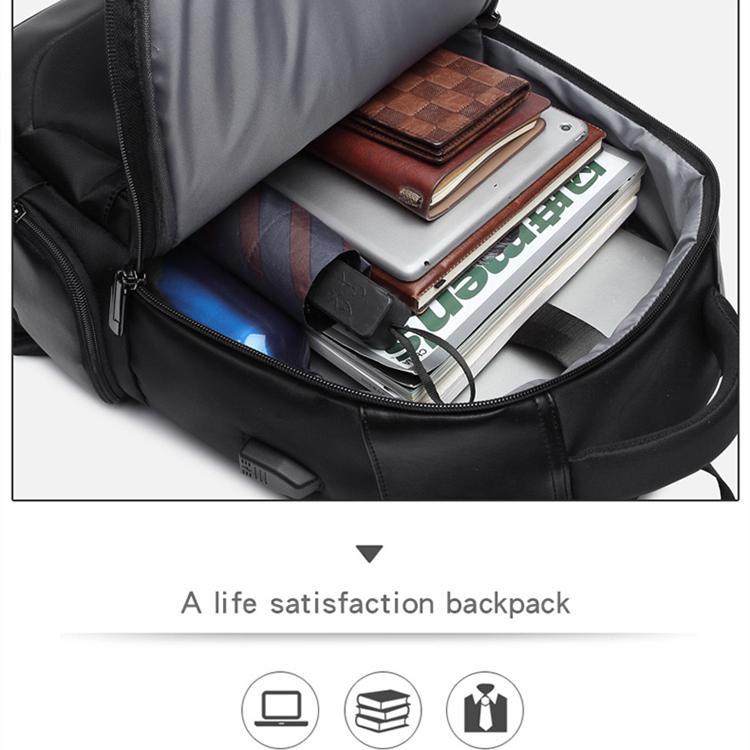 Backpack Men's Casual USB Men's Backpack Breathable Wear-resistant Business Computer Bag Travel Bag Student School Bag