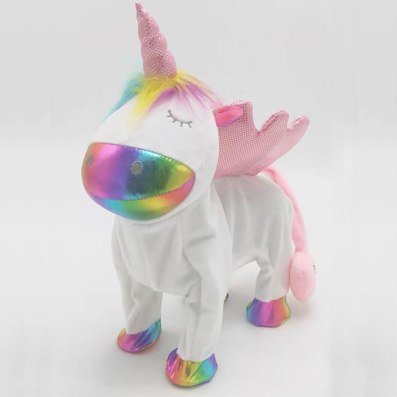 Unicorn Walking Plush Toy With Singing And Swinging Features For Kids Bedroom Decor