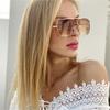 Retro Metal Punk Sunglasses Women Men Vintage Flat Top Pilot UV400 Brand Designer Sun Glasses S5314
