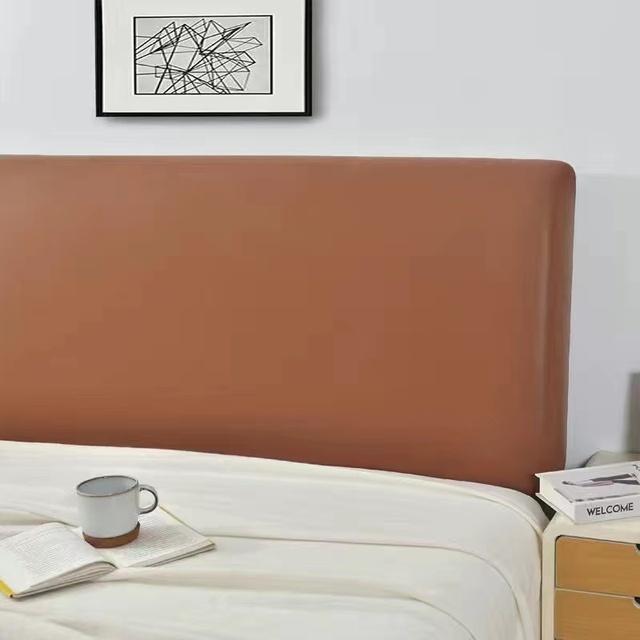 

Высококачественный защитный чехол для прикроватной тумбочки, водостойкий чехол из искусственной кожи, эластичный чехол на спинку кровати «все включено» 180x75cm коричневый