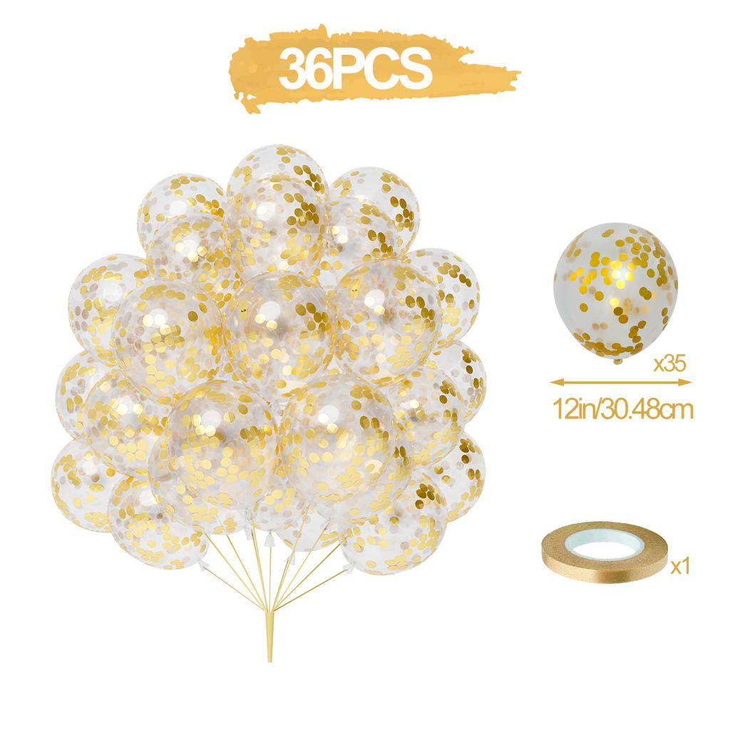 36PCS multi-color latex balloon set suitable for birthday parties, weddings, Valentine's Day party decoration