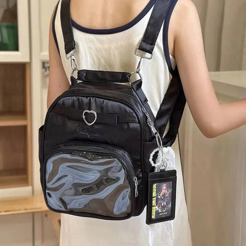 New Y2K Ita Carry Carrier Sweet Girls Transparent Bag Style Ladies' Spacious Casual Tote Bag DIY Display Handbag Rucksacks
