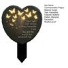 1/2/3Pcs Heart-Shaped Butterfly Memorial Plaque Garden Stake Decoration Weather-proof Outdoor Yard Lawn Patio Pathway Acrylic Commemorative Sign