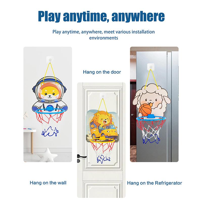 Supports de basket-ball réglables pour enfants Forme d'animaux de dessin animé Panier de tir Sport intérieur extérieur Jeu de société Jouets pour enfants