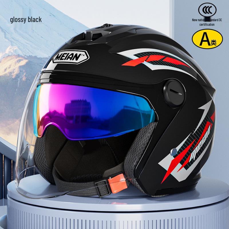 

Сертифицированный 3C зимний мотоциклетный шлем с двойным визором для мужчин и женщин - Защита от холода и тепло Colorful Inner Lens