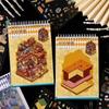 40Pcs/book Three-Dimensional Miniature Scene Sticker Book Simulation Life DIY Stickers Miniature Scene Collection Cartoon