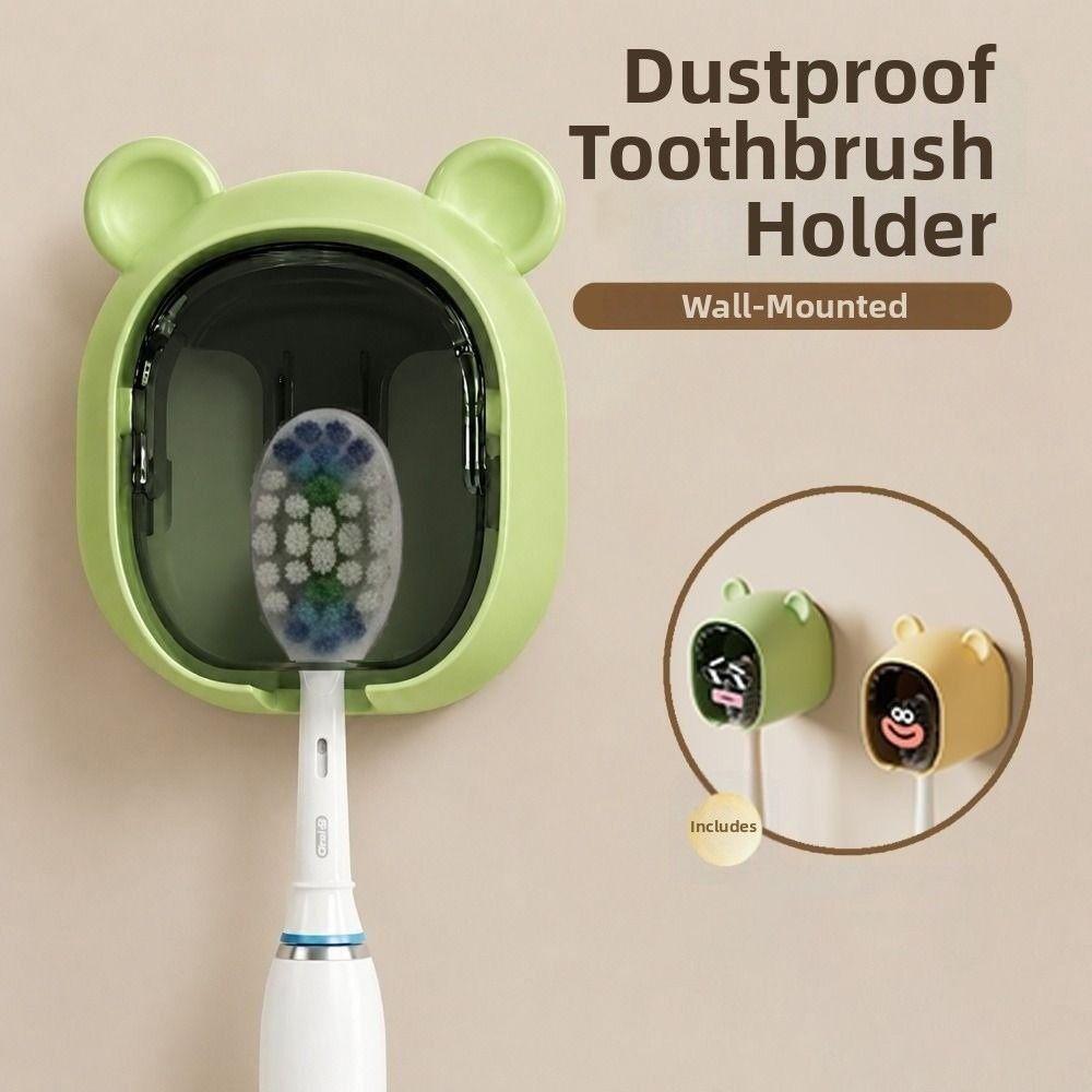 Dustproof Toothbrush Holder Flip-top Toothbrush Storage Box Electric Toothbrush Storage Rack