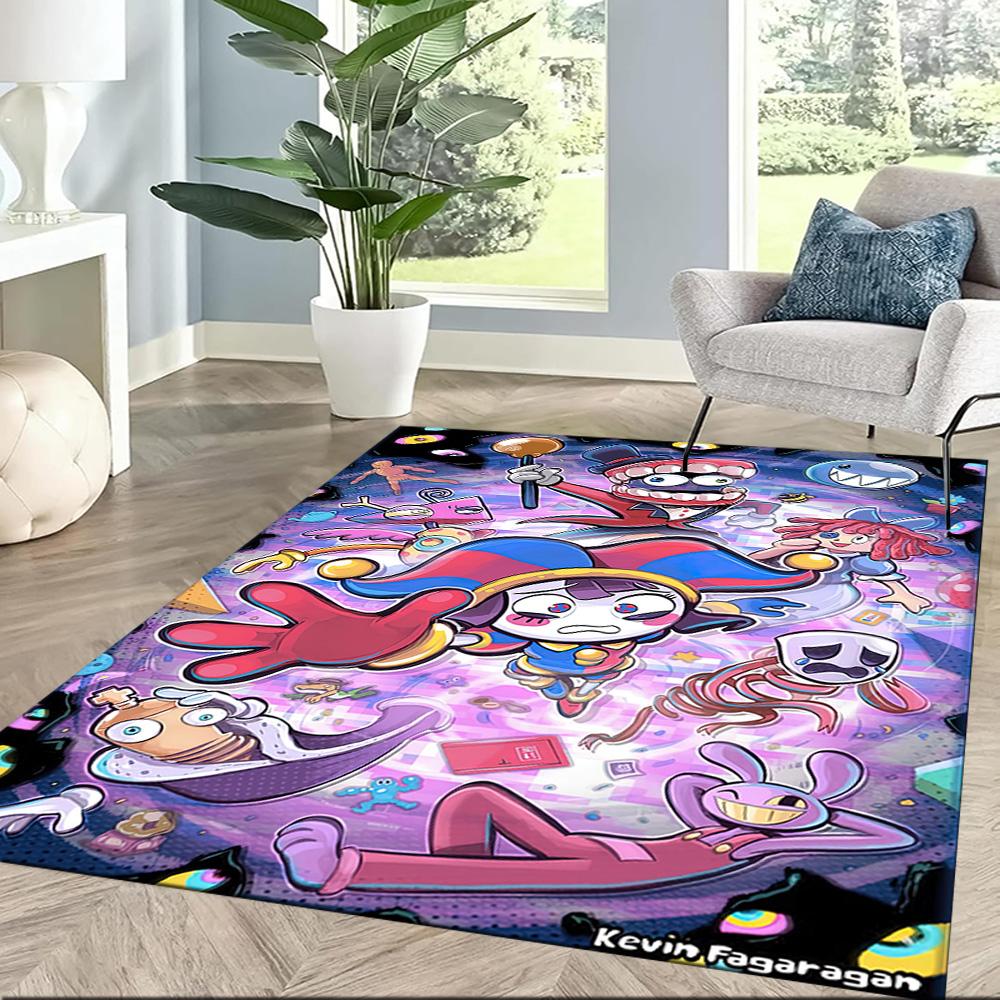 Digitaler Zirkus Teppich Geeignet Für Schlafzimmer Eingangsbereich Flur Spielzimmer Rutschfester Teppich Büro Heimdekoration Hochzeitsfeier Geschenk