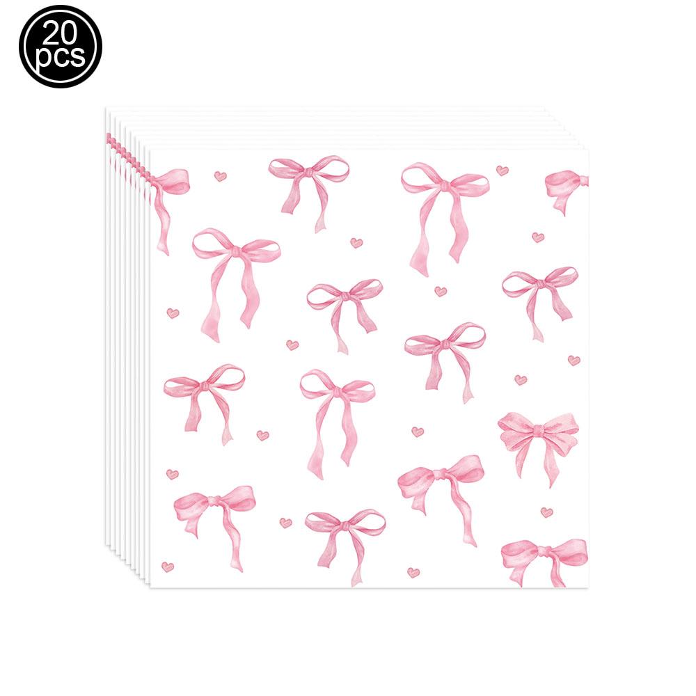 6/12pcs Pink Bow Acrylic KeyChains Coquette Bow Birthday Party Decorations Supplies Gifts for Kids Girls Pink Bow Party Favors
