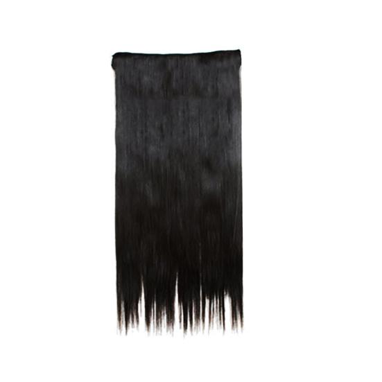 Women Solid Color Long Straight Central Hair Party Parting Wig Hairpiece