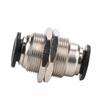 Black PM8 Panel Mount Pneumatic Quick Connector for Air Hose - PM-4/6/10/12