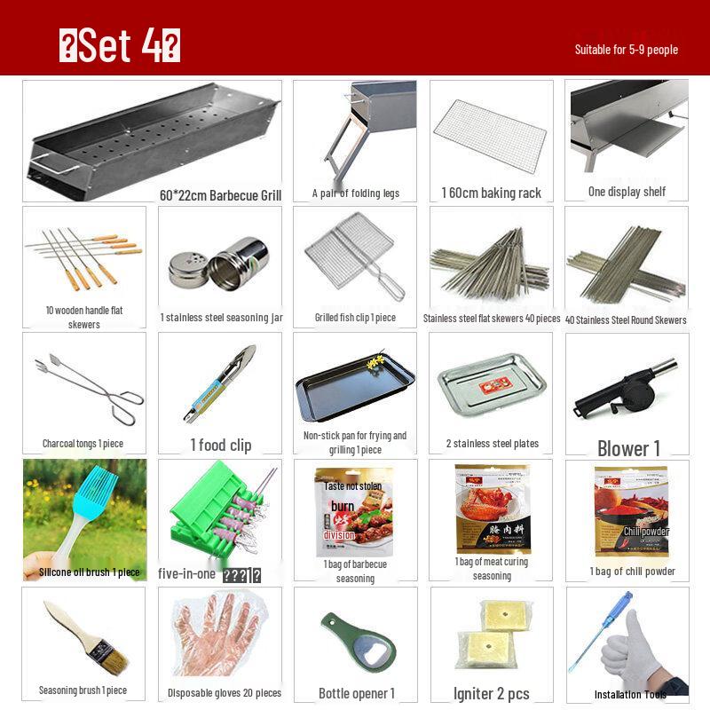 Portable Folding Outdoor Charcoal BBQ Grill